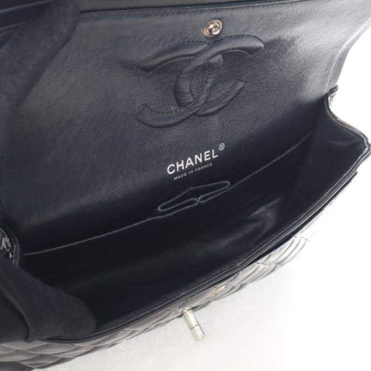 Pre Owned Chanel Medium Patent Classic Double Flap Bag