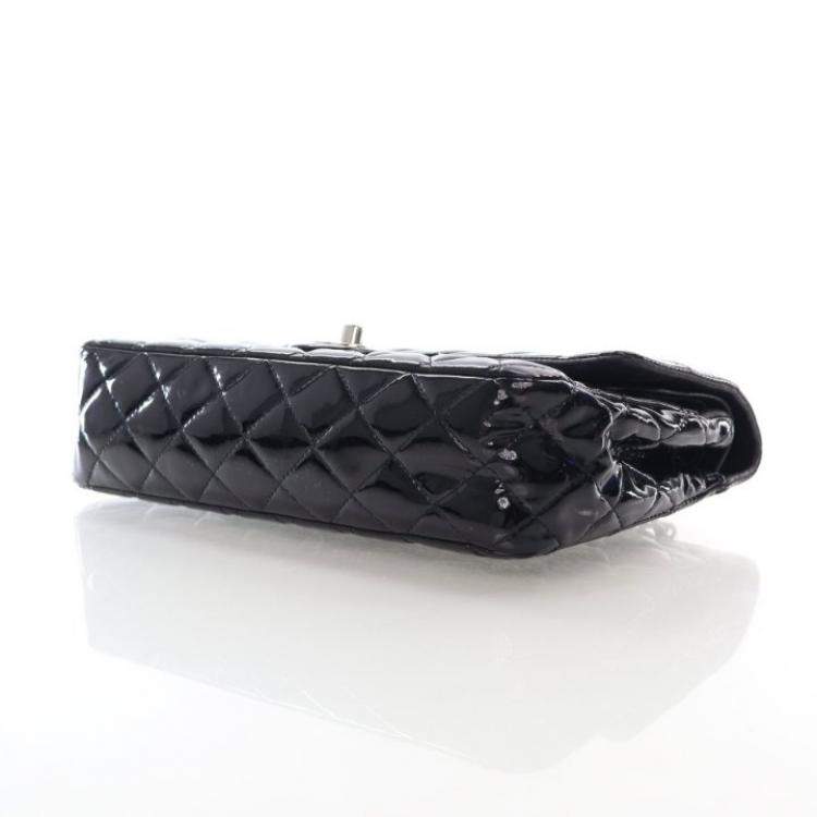 Pre Owned Chanel Medium Patent Classic Double Flap Bag