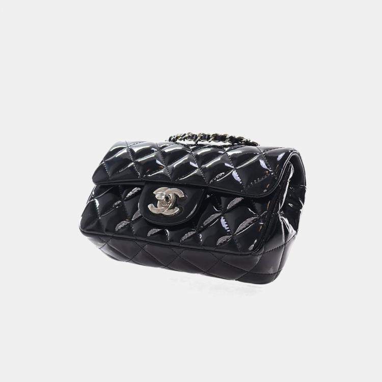Pre Owned Chanel Mini Patent Rectangular Classic Single Flap Bag