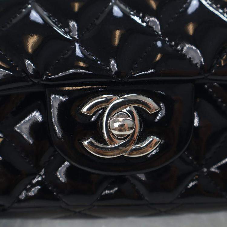 Pre Owned Chanel Mini Patent Rectangular Classic Single Flap Bag