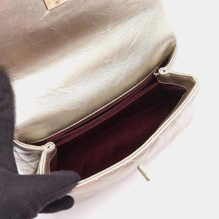 Pre Owned Chanel Coco Handle Flap Matelasse Handbag Leather Silver
