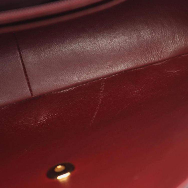 Pre Owned Chanel Coco Mark Large Black Lambskin Leather Shoulder Bag