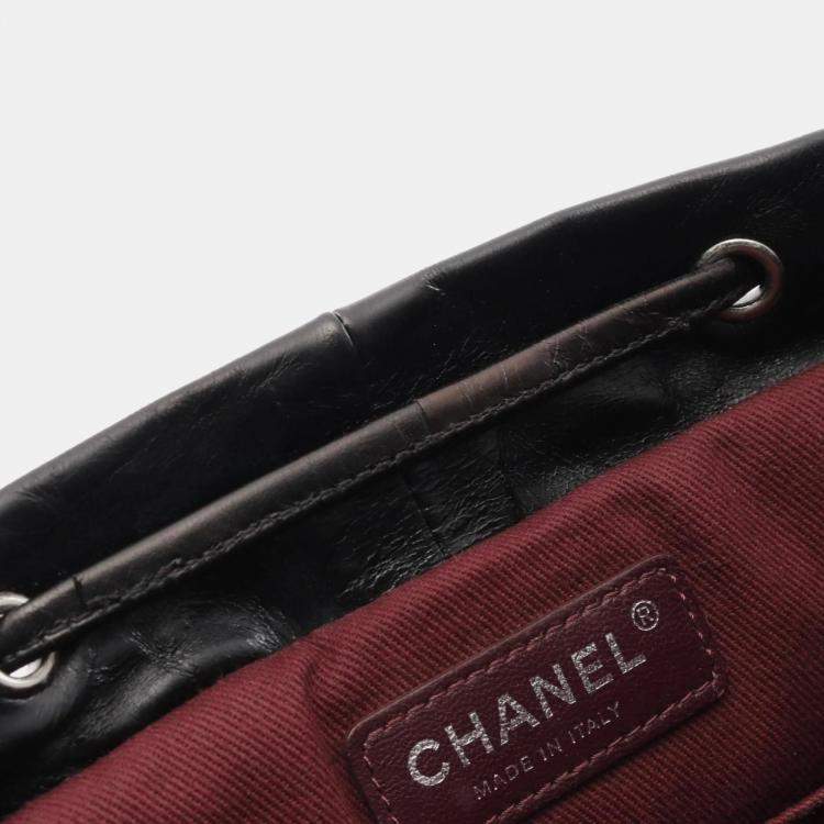 Pre Owned Chanel Matelasse Backpack Leather Black