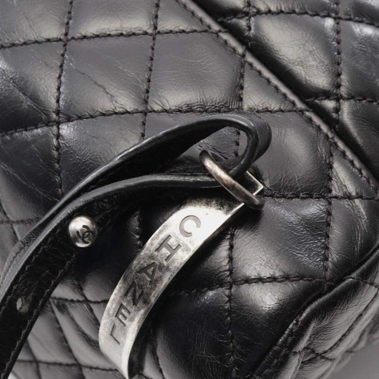 Pre Owned Chanel Matelasse Backpack Leather Black