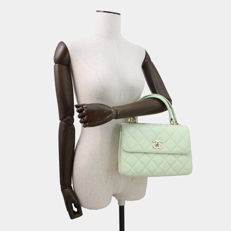 Pre Owned Chanel Coco Mark Matelasse Trendy Cc Lambskin Handbag