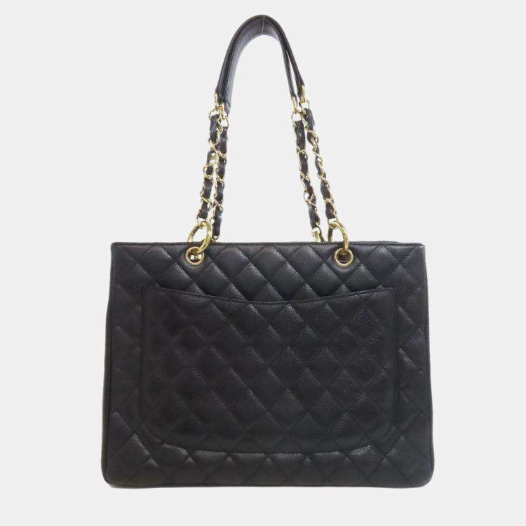 مملوكة مسبقًا Chanel Gts Chain Tote Bag With Coco Mark And Gold Hardware Grained Calfskin