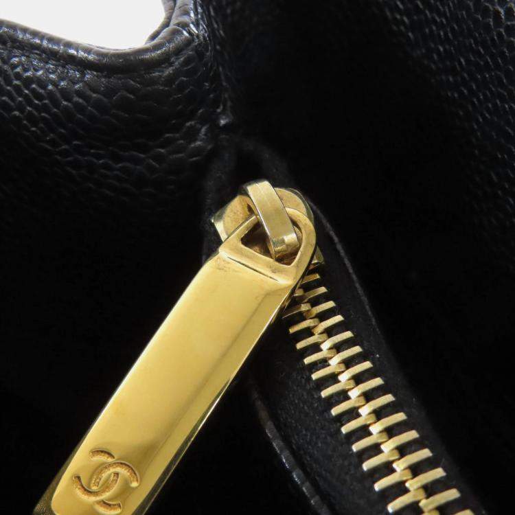 مملوكة مسبقًا Chanel Gts Chain Tote Bag With Coco Mark And Gold Hardware Grained Calfskin