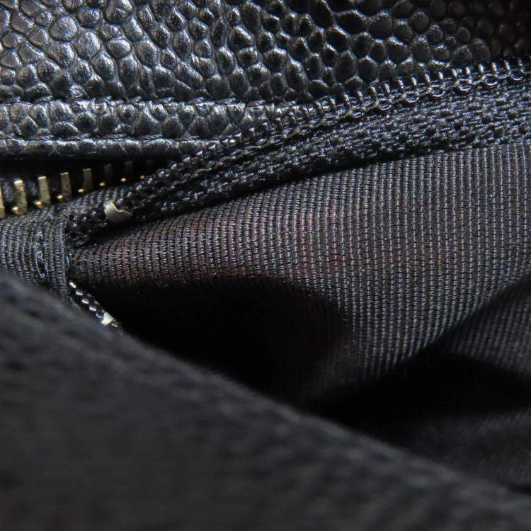 Pre Owned Chanel Mini Boston Bag Matelasse Gold Hardware Grained Calfskin