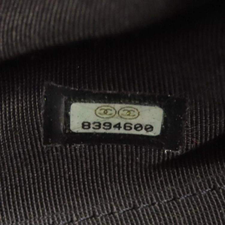 Pre Owned Chanel Mini Boston Bag Matelasse Gold Hardware Grained Calfskin