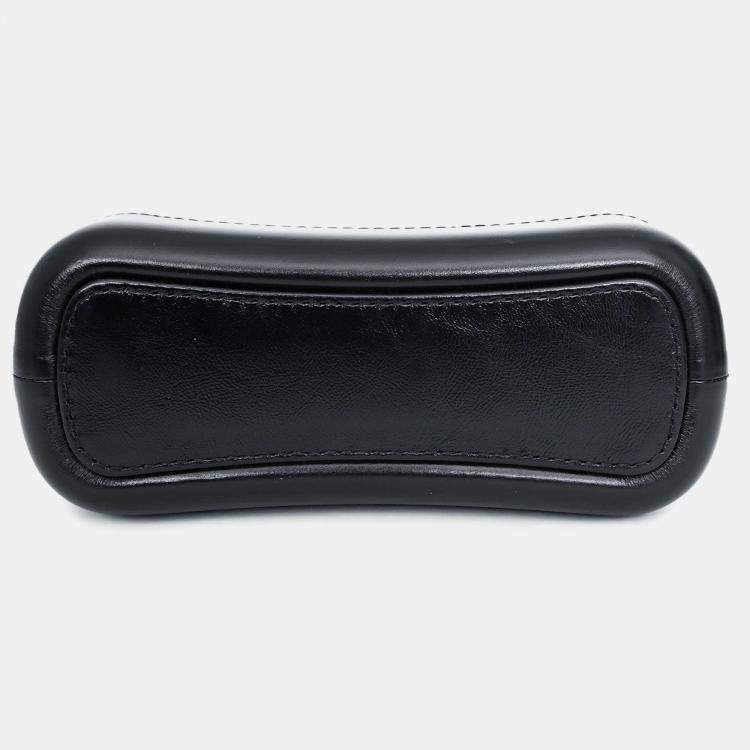 Pre Owned Chanel 2017-18 White/Black Lambskin Small Gabrielle Chain Bag