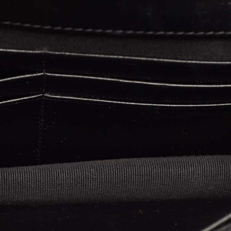 Pre Owned Chanel Pocket Twins Black Caviar Quilted Leather Wallet On Chain