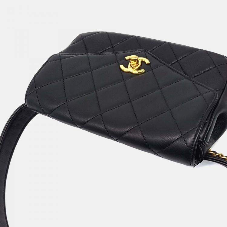 مملوكة مسبقًا Chanel Black Leather Belt Bag