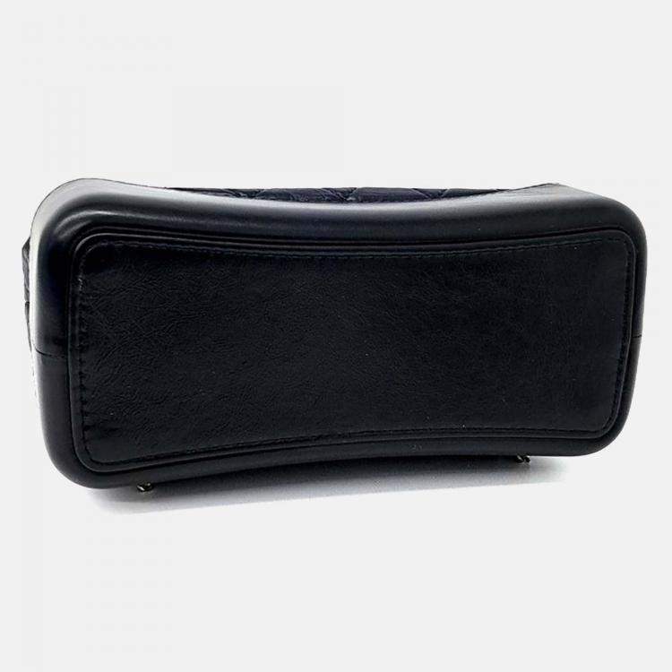 Pre Owned Chanel Navy Blue Leather Gabrielle Backpack Medium