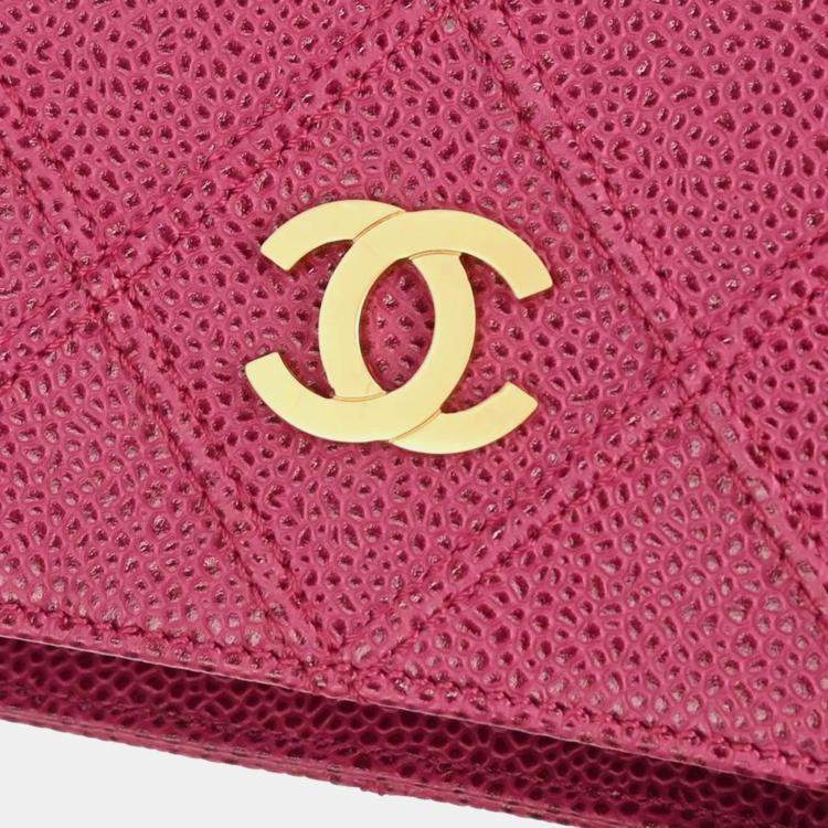 Pre Owned Chanel Pink Calfskin Bicolore Tote Handbag