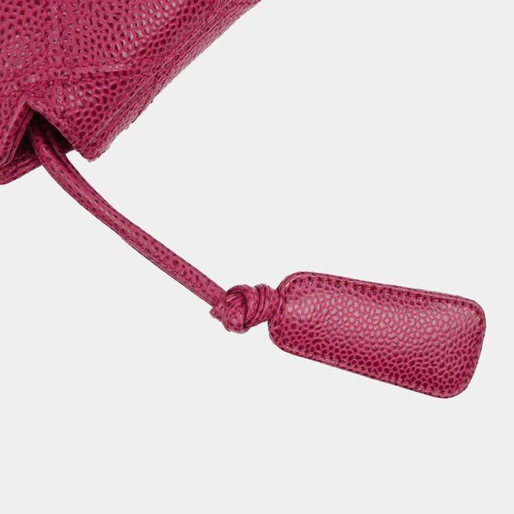 Pre Owned Chanel Pink Calfskin Bicolore Tote Handbag