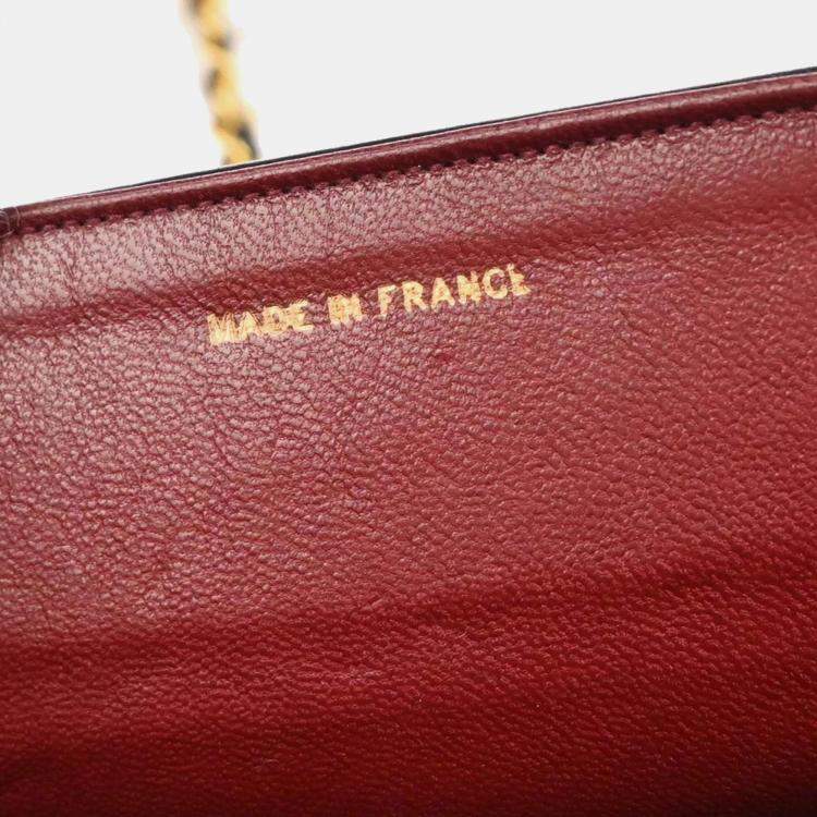 Pre Owned Chanel Navy Lambskin Shoulder Bag