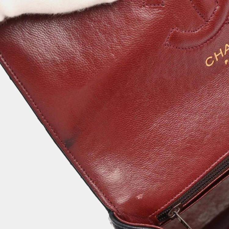 Pre Owned Chanel Navy Lambskin Shoulder Bag