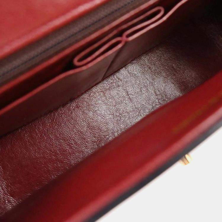 Pre Owned Chanel Navy Lambskin Shoulder Bag