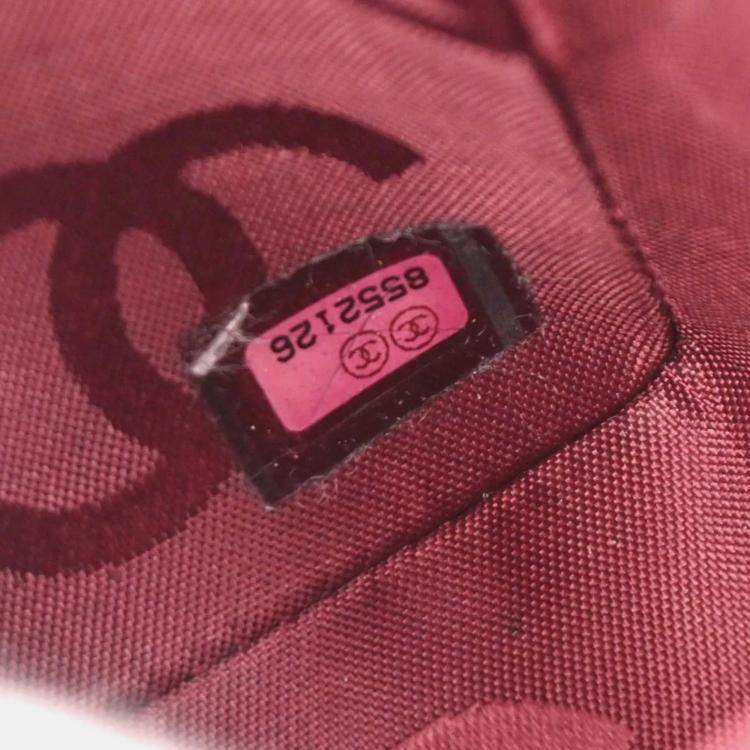 Pre Owned Chanel Red Calfskin Wild Stitch Mini Classic Square Flap Bag