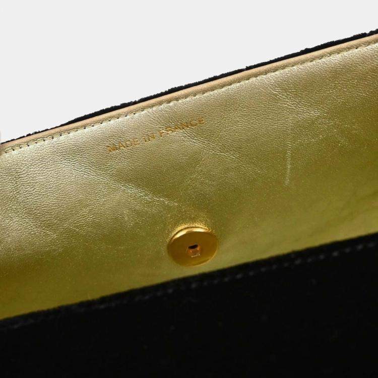 Pre Owned Chanel Black Velvet Handbag