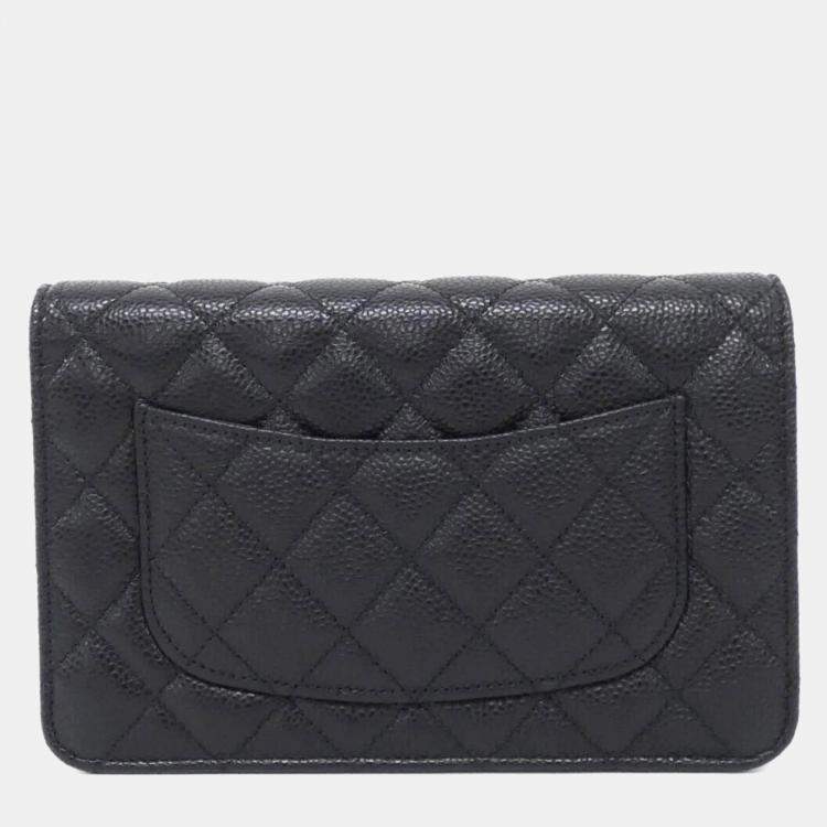 Pre Owned Chanel Timeless Classic Line Chain Wallet