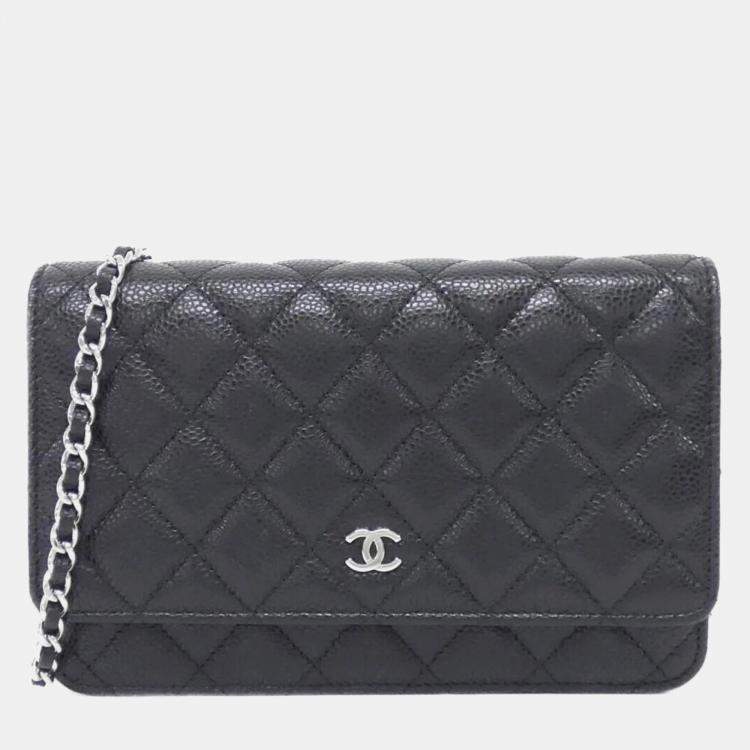 Pre Owned Chanel Timeless Classic Line Chain Wallet