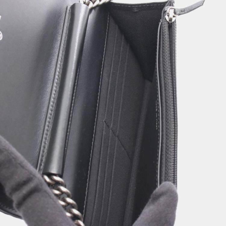 Pre Owned Chanel Boy Matelasse Black Caviar Grained Calfskin Leather Shoulder Bag