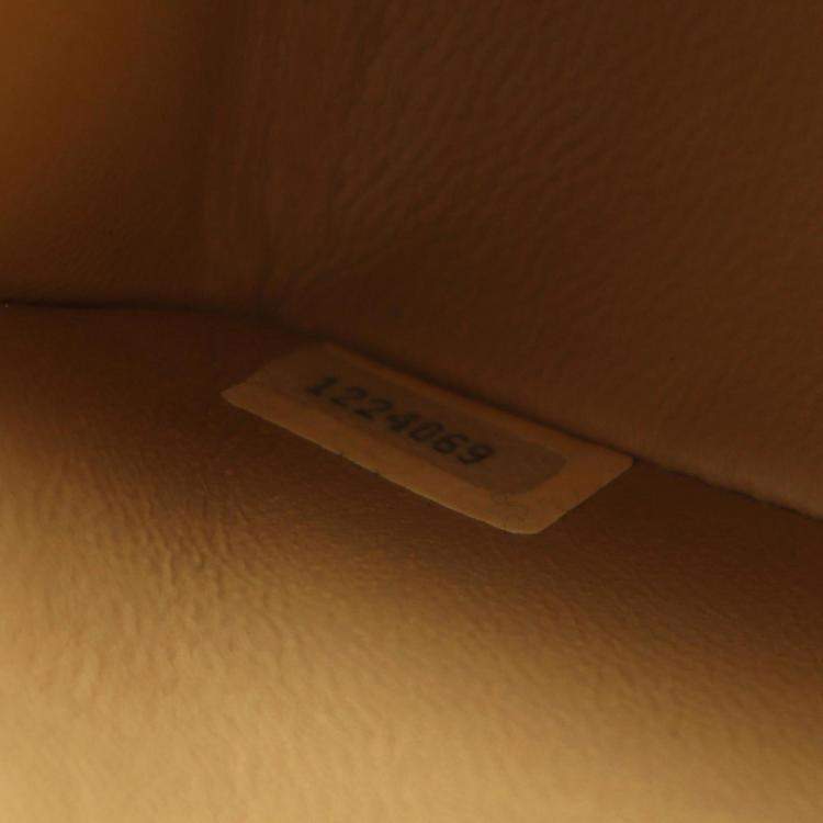 Pre Owned Chanel Mini Matelasse Shoulder Bag  Lambskin Leather  Beige