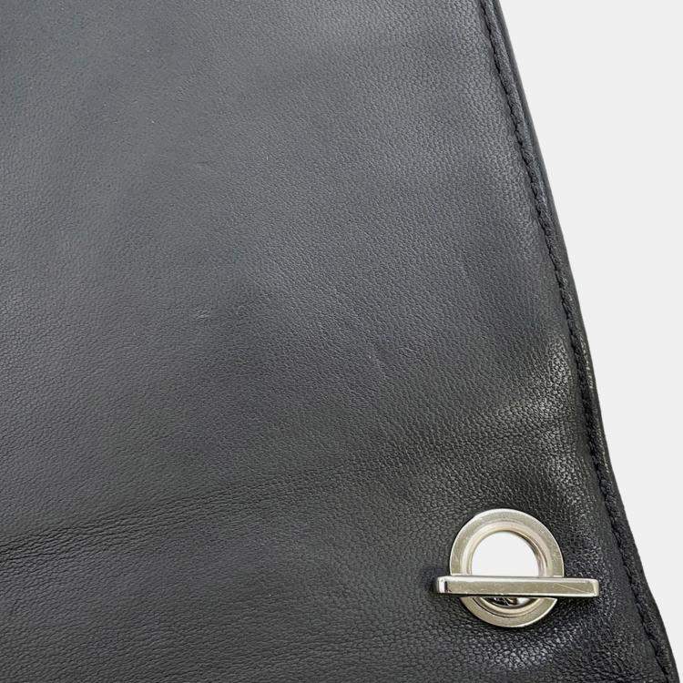 Pre Owned Chanel Chain Shoulder Bag  Lego Boy  Coco Mark  Patent Leather  Rhinestones  Black