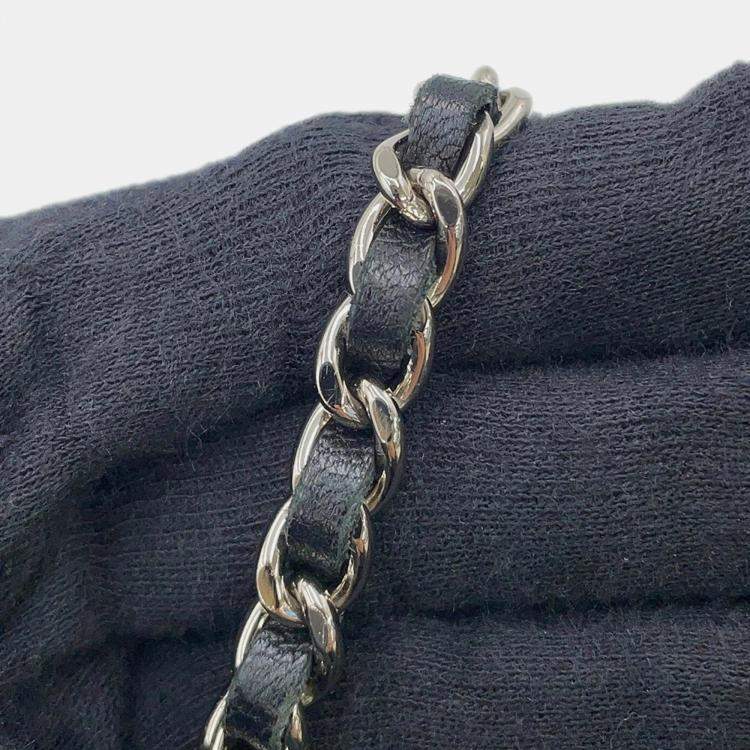 Pre Owned Chanel Chain Shoulder Bag  Lego Boy  Coco Mark  Patent Leather  Rhinestones  Black