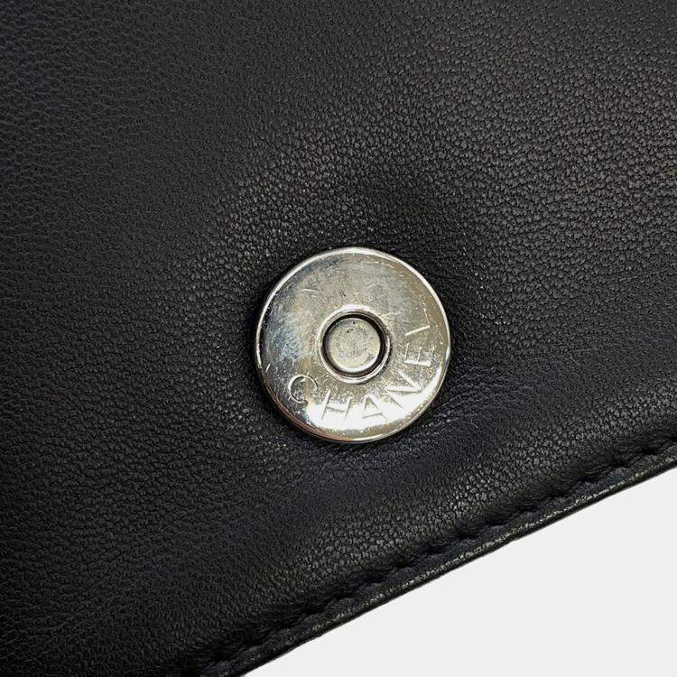 Pre Owned Chanel Chain Shoulder Bag  Lego Boy  Coco Mark  Patent Leather  Rhinestones  Black