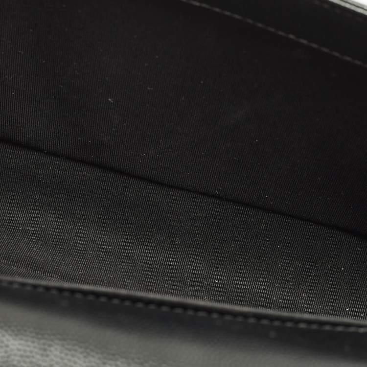 Pre Owned Chanel Boy Medium Black Quilted Caviar Leather Flap Bag