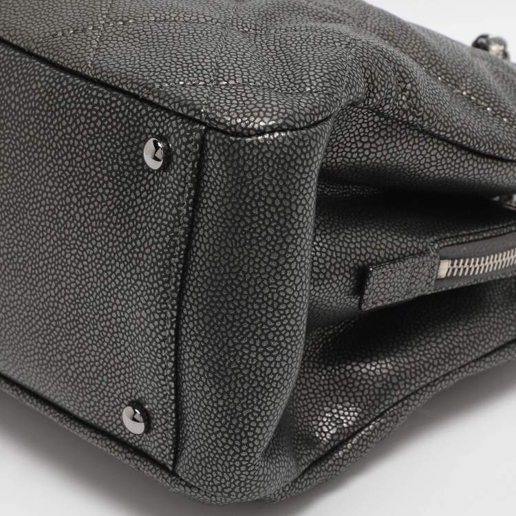 Pre Owned Chanel CC Timeless Grey Soft Caviar Leather Tote