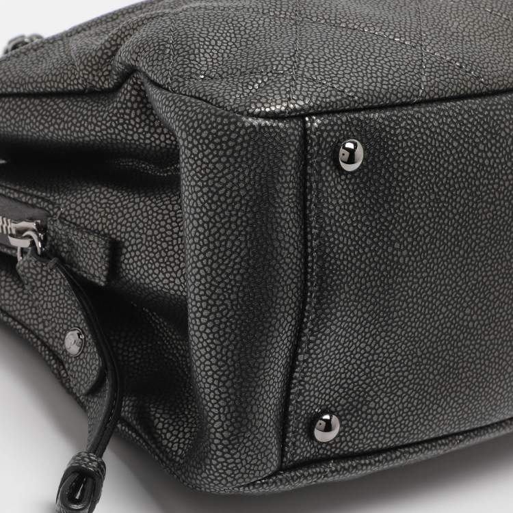 Pre Owned Chanel CC Timeless Grey Soft Caviar Leather Tote