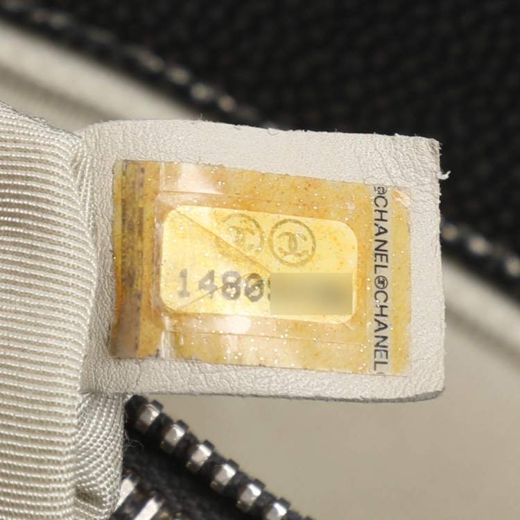 Pre Owned Chanel CC Timeless Grey Soft Caviar Leather Tote