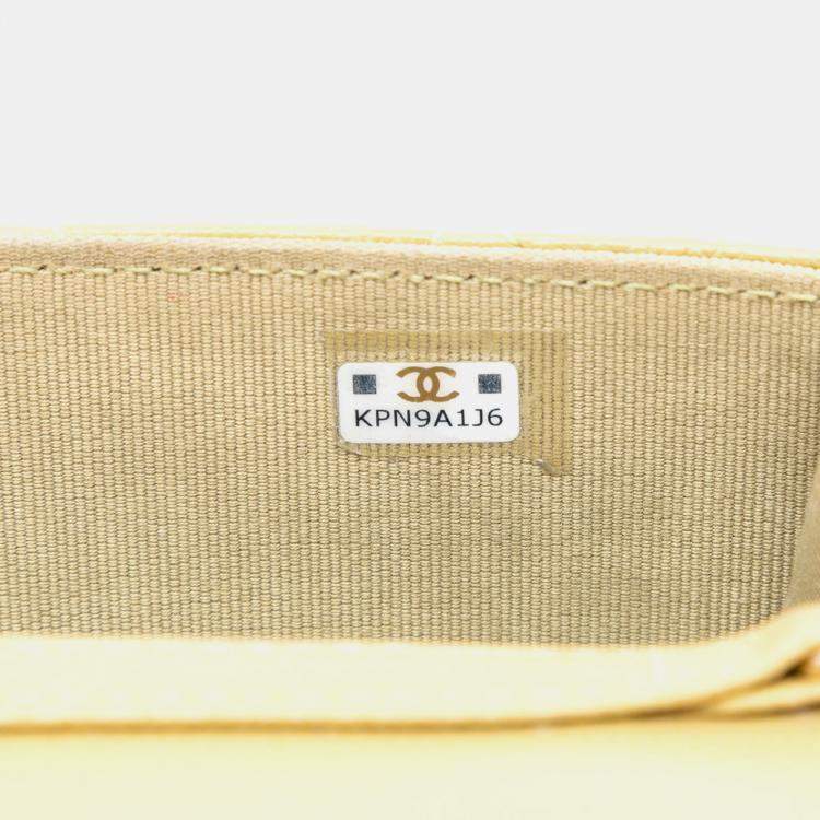 Pre Owned Chanel Green Classic Caviar Chain Belt Bag