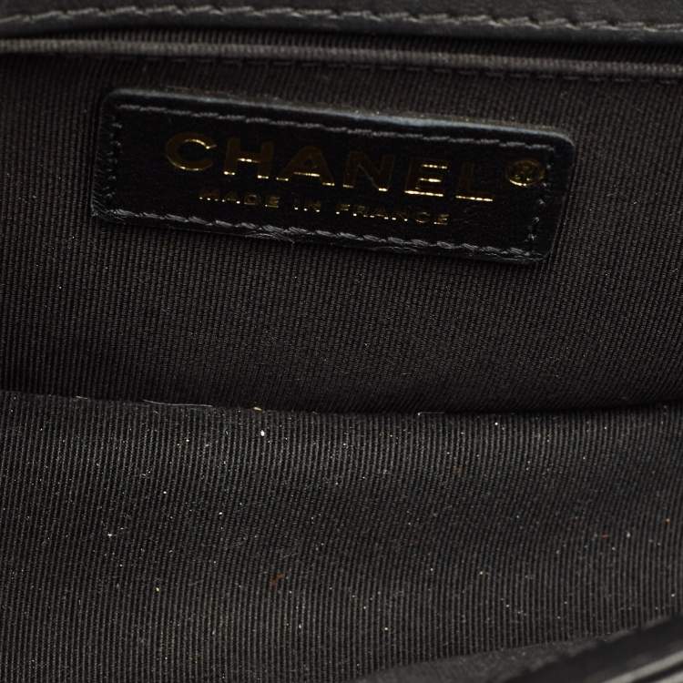 مملوكة مسبقًا Chanel Boy Small Black/White Quilted Leather Top Handle Bag