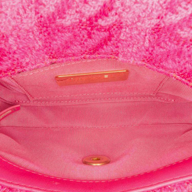 Pre Owned Chanel Pink Tweed 19 Belt Bag