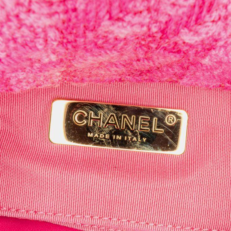 Pre Owned Chanel Pink Tweed 19 Belt Bag