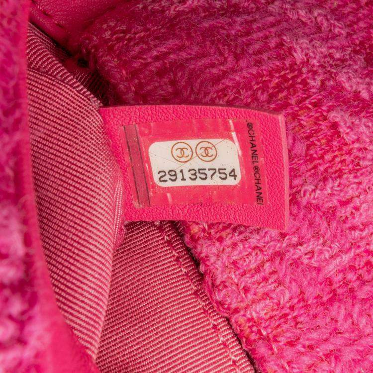 Pre Owned Chanel Pink Tweed 19 Belt Bag