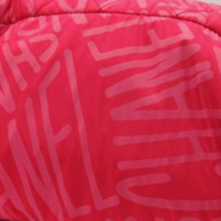 Pre Owned Chanel Pink Printed Nylon Coco Neige Convertible Backpack