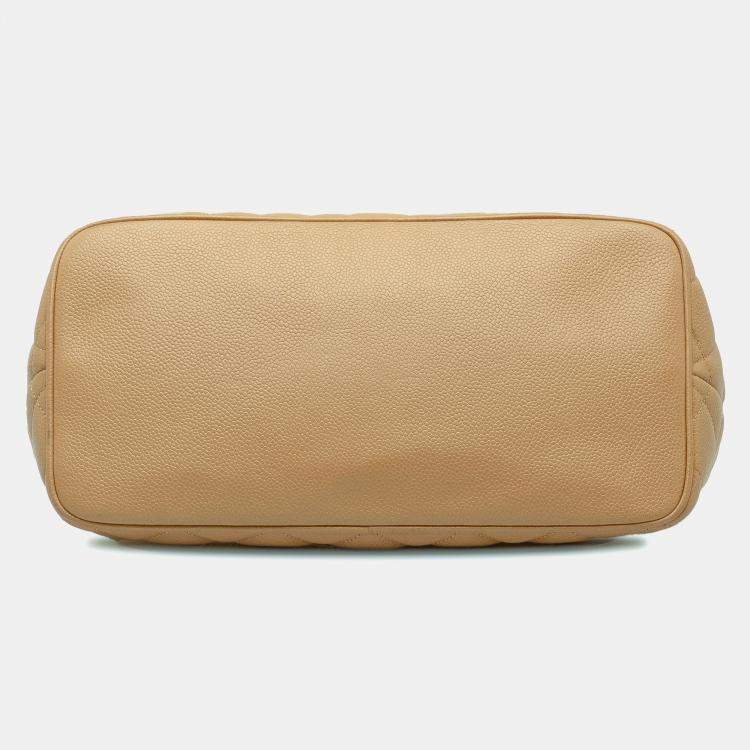 Pre Owned Chanel Brown Caviar Medallion Tote