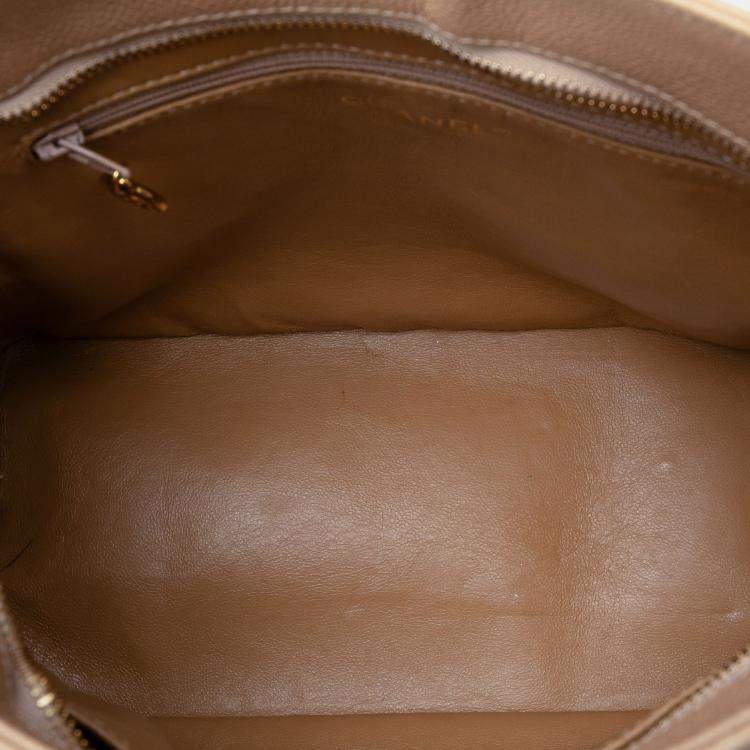 Pre Owned Chanel Brown Caviar Medallion Tote