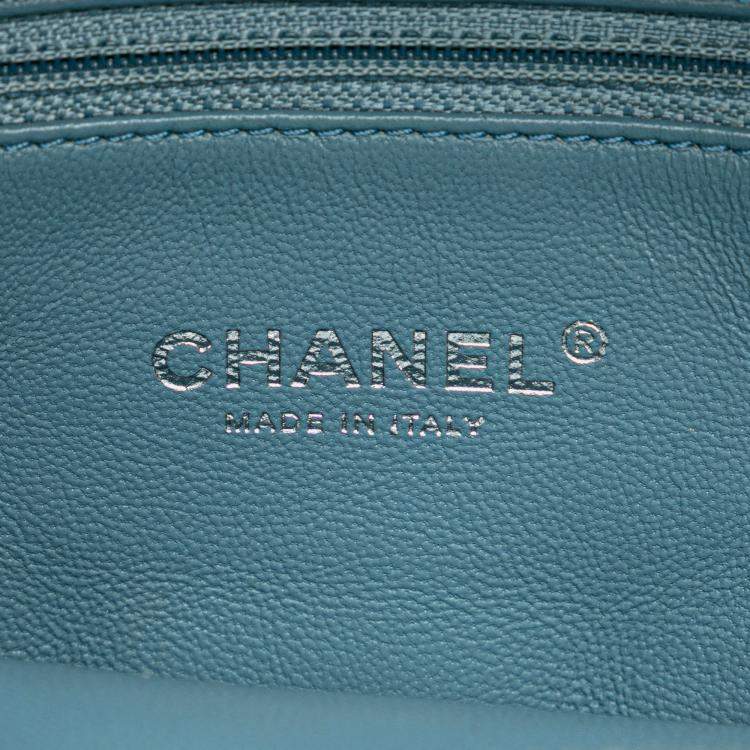 Pre Owned Chanel Blue Mini Sequins and Lambskin Waterfall Backpack