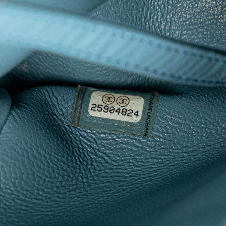 Pre Owned Chanel Blue Mini Sequins and Lambskin Waterfall Backpack