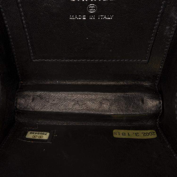 Pre Owned Chanel Black Choco Bar Lucite Perspex Clutch