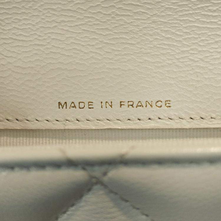 Pre Owned Chanel White Punk Chain Leather Belt Bag