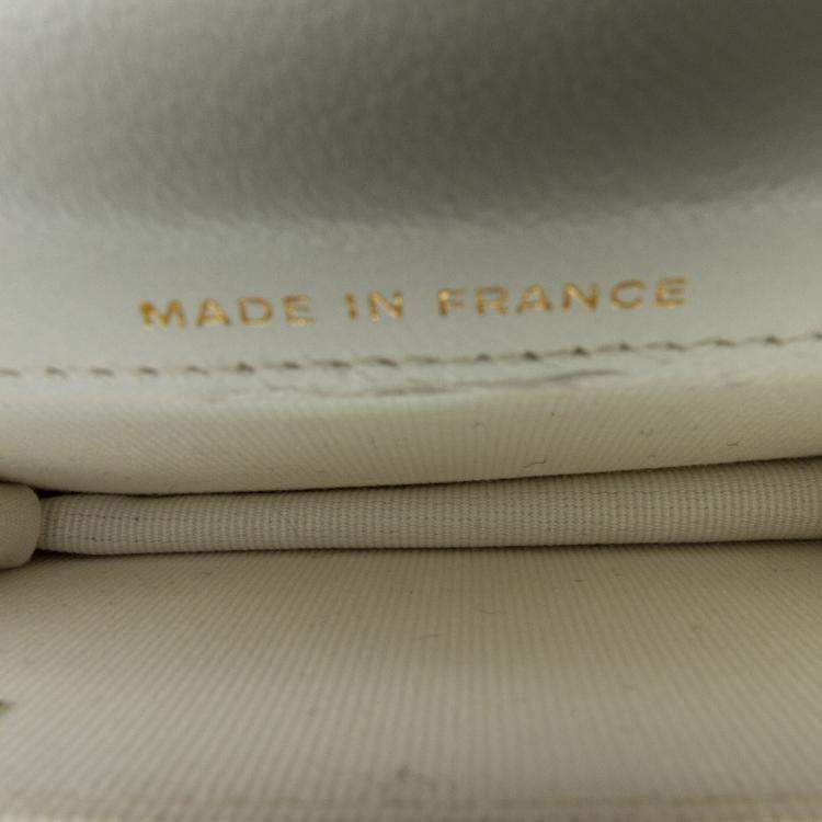 Pre Owned Chanel White Punk Chain Leather Belt Bag