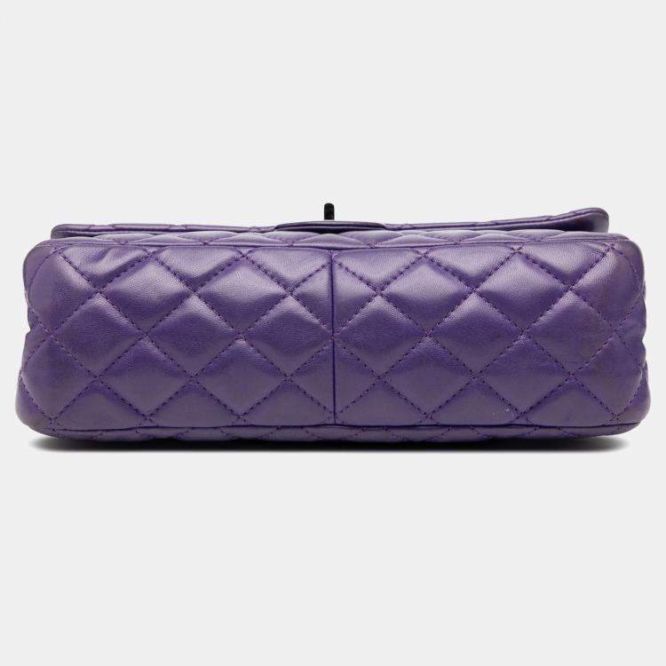 مملوكة مسبقًا Chanel Purple Quilted Lambskin Reissue 2.55 Double Flap 226