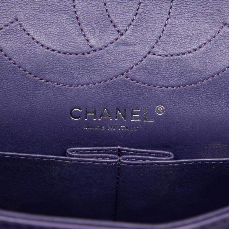 مملوكة مسبقًا Chanel Purple Quilted Lambskin Reissue 2.55 Double Flap 226